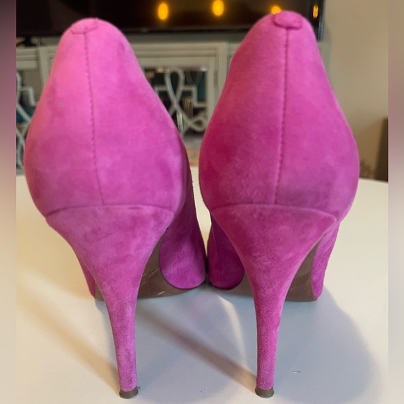 J. Crew Pink Suede Stiletto Heels - Picture 8 of 9